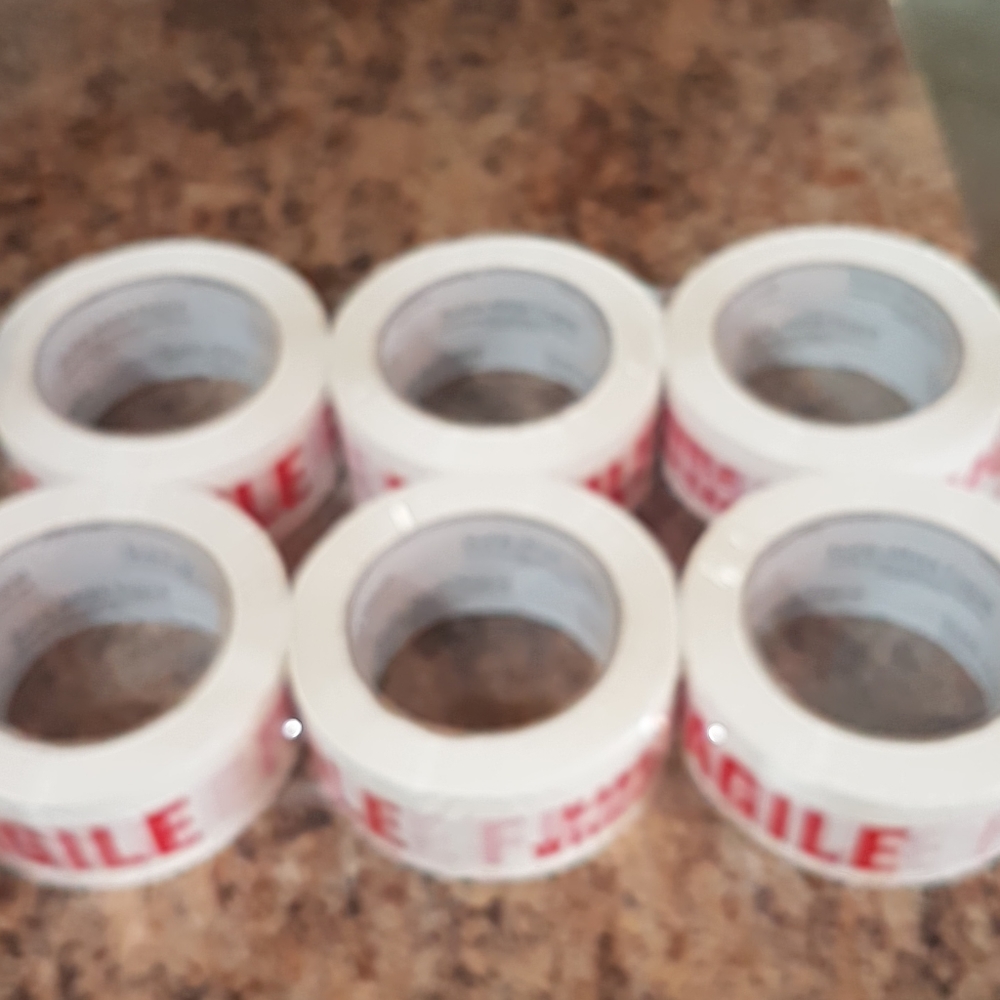 6 rolls Fragile Handle with care tape